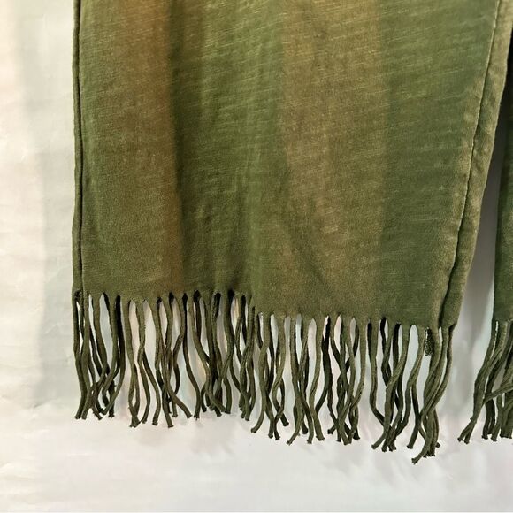 Umgee High Waist Dip Dye Fringe Ankle Pant 129 - Picture 2 of 4